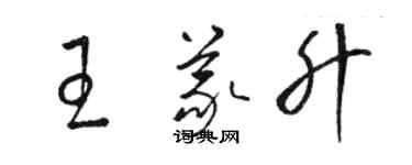 駱恆光王義升草書個性簽名怎么寫