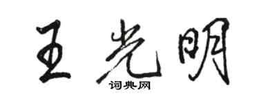 駱恆光王光明行書個性簽名怎么寫