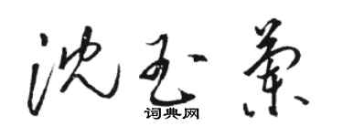 駱恆光沈玉蘭草書個性簽名怎么寫