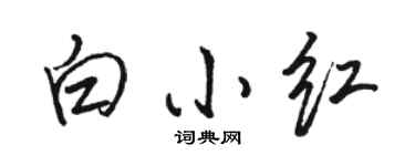 駱恆光白小紅行書個性簽名怎么寫