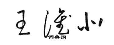 駱恆光王淮北草書個性簽名怎么寫