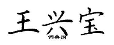 丁謙王興寶楷書個性簽名怎么寫