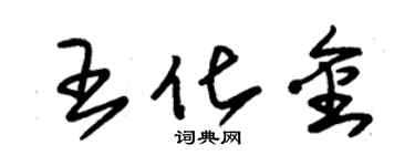 朱錫榮王化金草書個性簽名怎么寫