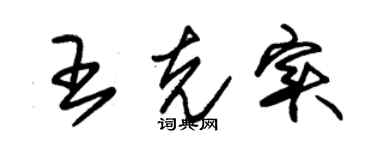 朱錫榮王克實草書個性簽名怎么寫