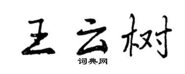 曾慶福王雲樹行書個性簽名怎么寫