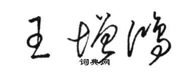 駱恆光王增鴻草書個性簽名怎么寫