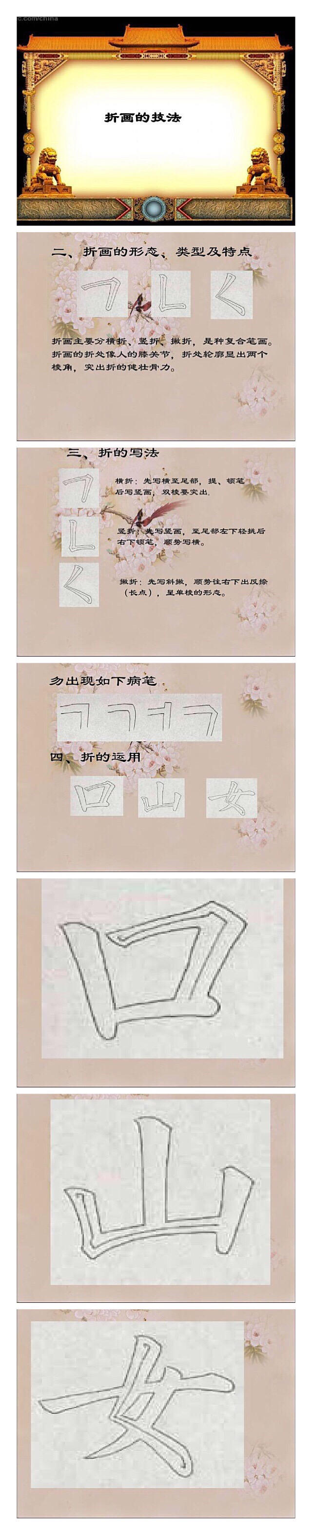 歐楷基本筆畫：永字八法