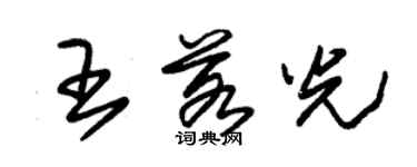 朱錫榮王若光草書個性簽名怎么寫