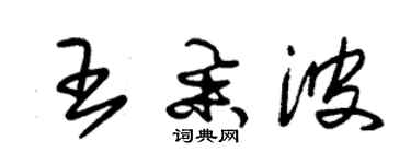 朱錫榮王舉波草書個性簽名怎么寫