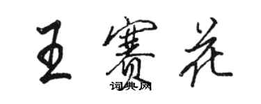 駱恆光王賽花行書個性簽名怎么寫