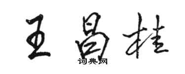 駱恆光王昌桂行書個性簽名怎么寫