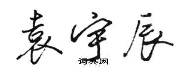 駱恆光袁宇辰行書個性簽名怎么寫