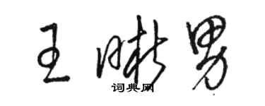 駱恆光王晰男草書個性簽名怎么寫