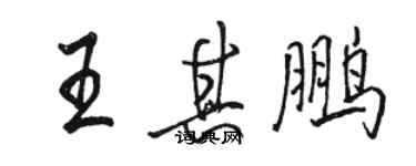 駱恆光王其鵬行書個性簽名怎么寫