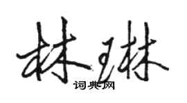 駱恆光林琳行書個性簽名怎么寫