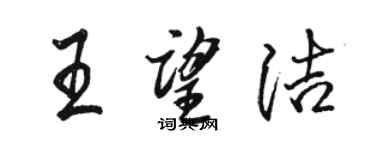 駱恆光王望潔行書個性簽名怎么寫