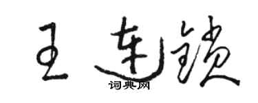 駱恆光王連鎖草書個性簽名怎么寫