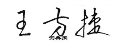 駱恆光王方捷草書個性簽名怎么寫