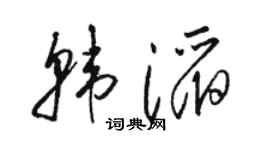 駱恆光韓滔草書個性簽名怎么寫