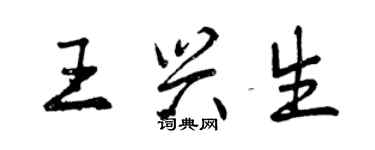 曾慶福王興生行書個性簽名怎么寫