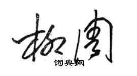 駱恆光柳周草書個性簽名怎么寫