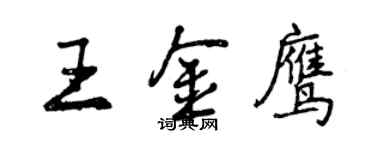 曾慶福王金鷹行書個性簽名怎么寫