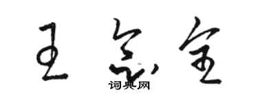 駱恆光王念全草書個性簽名怎么寫