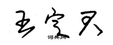 朱錫榮王定君草書個性簽名怎么寫