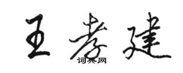 駱恆光王孝建行書個性簽名怎么寫