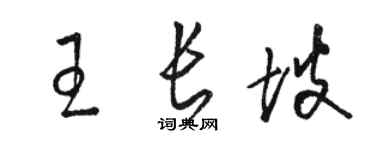 駱恆光王長坡草書個性簽名怎么寫