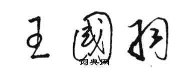 駱恆光王國羽草書個性簽名怎么寫