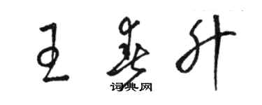 駱恆光王春升草書個性簽名怎么寫