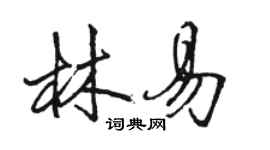 駱恆光林易行書個性簽名怎么寫