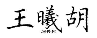 丁謙王曦胡楷書個性簽名怎么寫