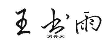 駱恆光王書雨行書個性簽名怎么寫