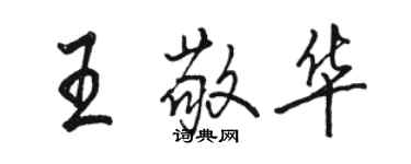 駱恆光王敬華行書個性簽名怎么寫