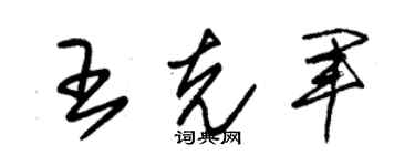 朱錫榮王克軍草書個性簽名怎么寫