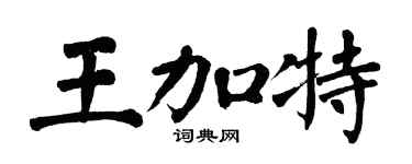 翁闓運王加特楷書個性簽名怎么寫