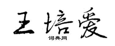 曾慶福王培愛行書個性簽名怎么寫