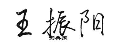 駱恆光王振陽行書個性簽名怎么寫