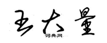 朱錫榮王大量草書個性簽名怎么寫