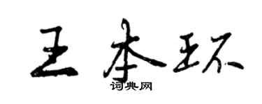 曾慶福王本環行書個性簽名怎么寫