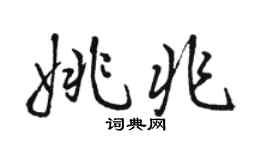 駱恆光姚兆行書個性簽名怎么寫