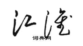 駱恆光江淮草書個性簽名怎么寫