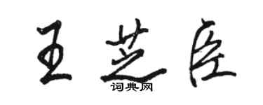 駱恆光王芝臣行書個性簽名怎么寫