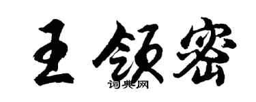 胡問遂王領密行書個性簽名怎么寫