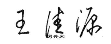 駱恆光王佳源草書個性簽名怎么寫