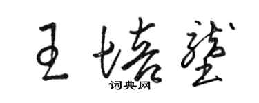 駱恆光王培壟草書個性簽名怎么寫