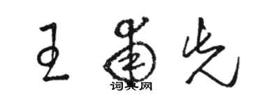 駱恆光王甫先草書個性簽名怎么寫