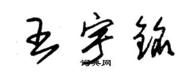 朱錫榮王宇銘草書個性簽名怎么寫